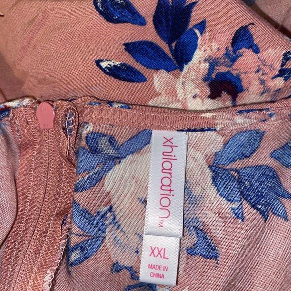 Pink Floral Split Dress - Xhilaration (XXL) - Picture 6 of 6